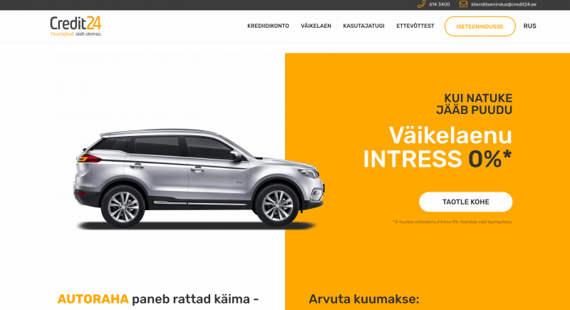 Autoraha – Laenusumma kuni 10 000 €