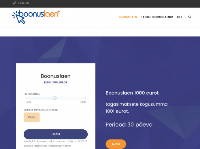 Bonuslaen kogemused ja arutleu