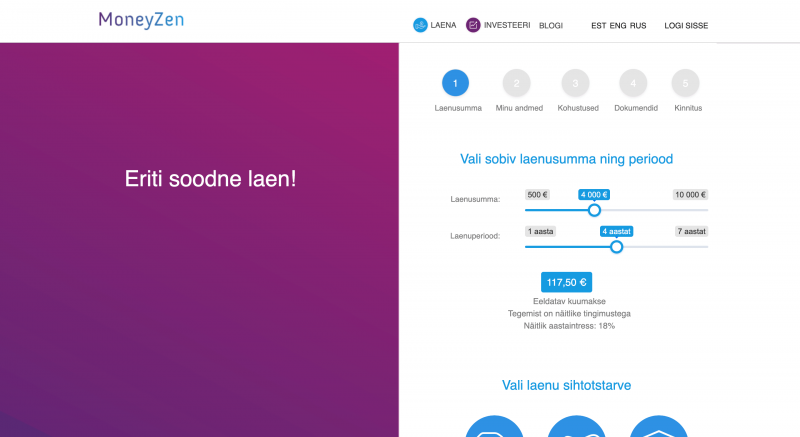 Moneyzen – Laenusumma kuni 10 000 €