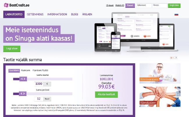 BestCredit veebisait