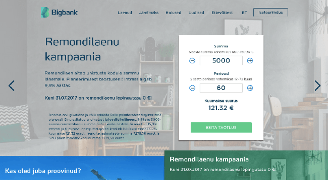 Ekraanitõmmis Big Bank