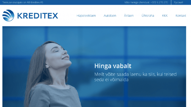 Kreditex veebisait