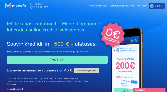 Monefit veebisait