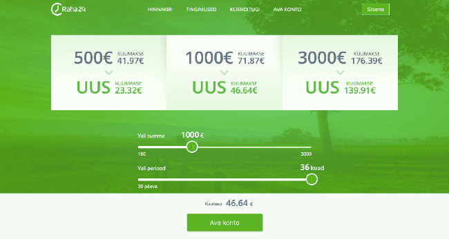 Ekraanitõmmis Raha24
