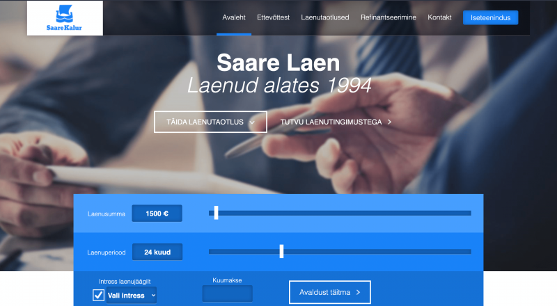 Saare Laen – Laenusumma kuni 50 000 €