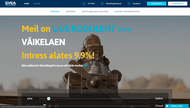 Svea Finance – Laenusumma kuni 10 000 €